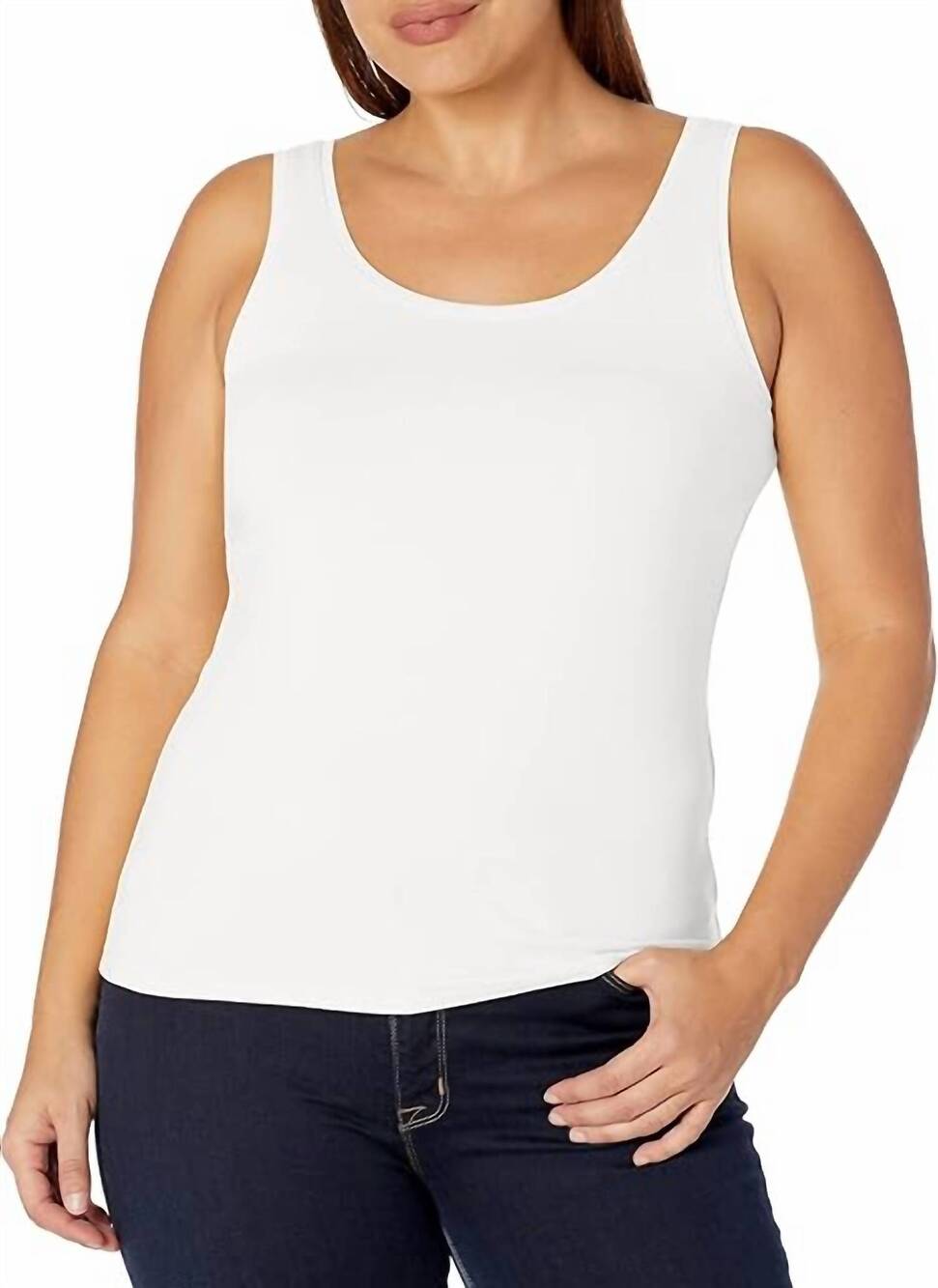 NEW NIC + ZOE women's petite perfect tank in paper white